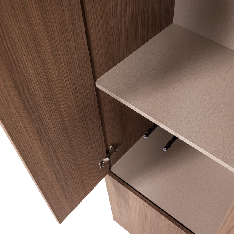 Build schmaler Ablageschrank 54 cm Eichendekor Braun
