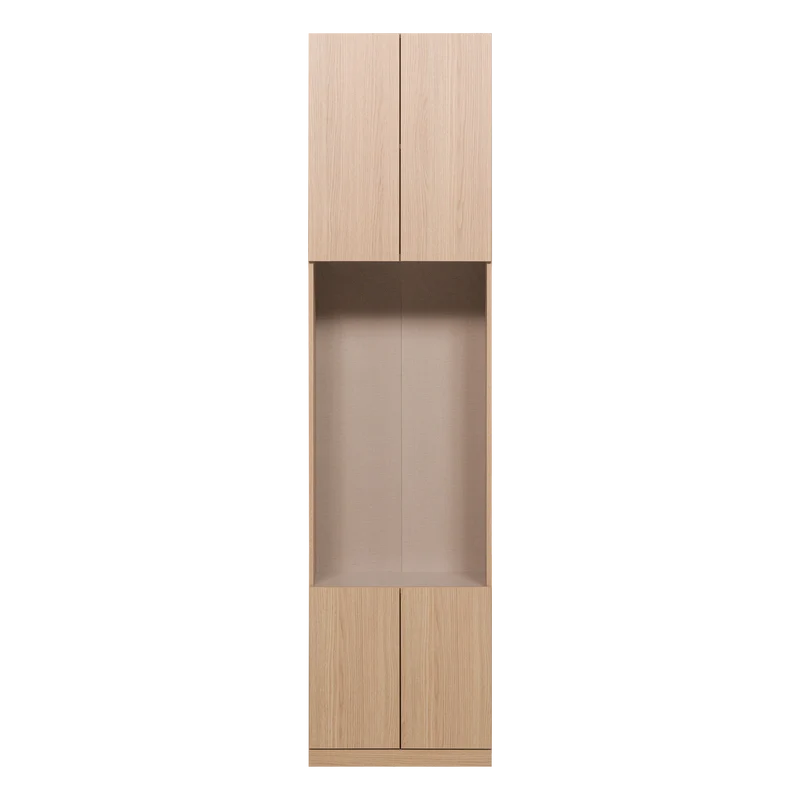 Build schmaler offener Ablageschrank Eichendekor Natur