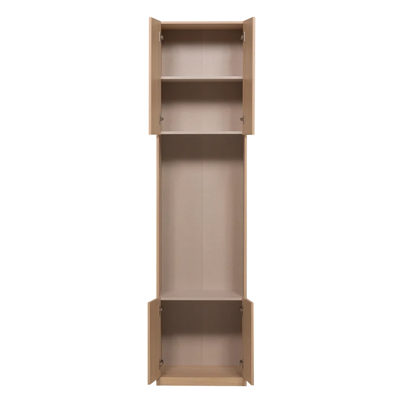 Build schmaler offener Ablageschrank Eichendekor Natur
