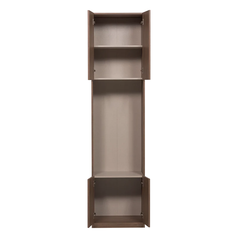 Build schmaler offener Ablageschrank Eichendekor Braun