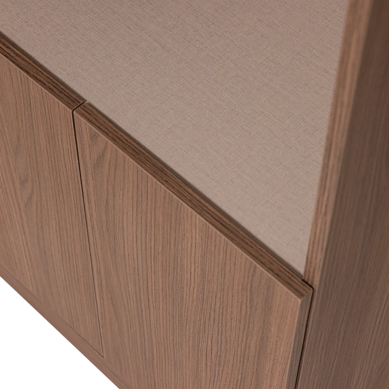 Build schmaler offener Ablageschrank Eichendekor Braun