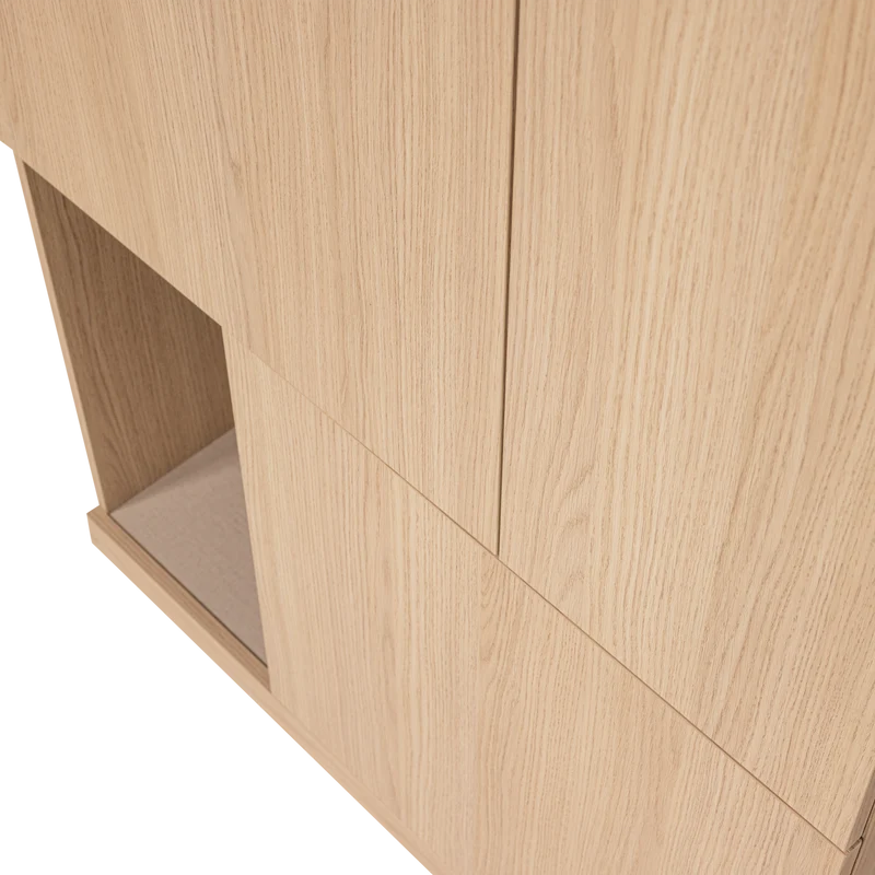 Build ablageschrank 80 cm eichendekor natur