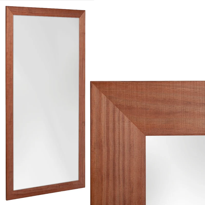 Massivholz Wandspiegel MADEIRA Dark-Brown 180x100cm