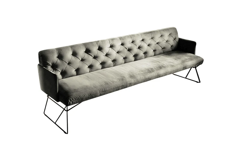 KAWOLA Esszimmerbank CHARME Velvet silber