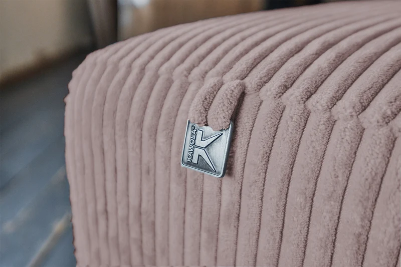 KAWOLA Sofa BODHI 3-Sitzer Cord rosa