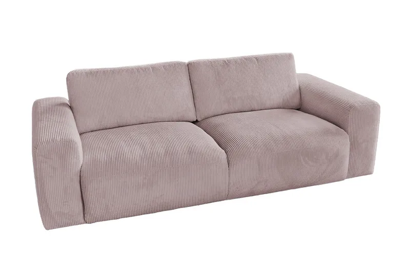 KAWOLA Sofa BODHI 3-Sitzer Cord rosa