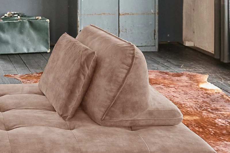 KAWOLA Sofa WIOLO Schlafsofa Daybed velvet taupe
