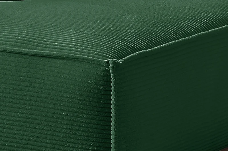 KAWOLA Sofa SAMU Ecksofa Cord smaragd