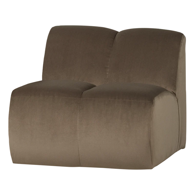 Mojo 1-Sitzer-Element Samt Taupe