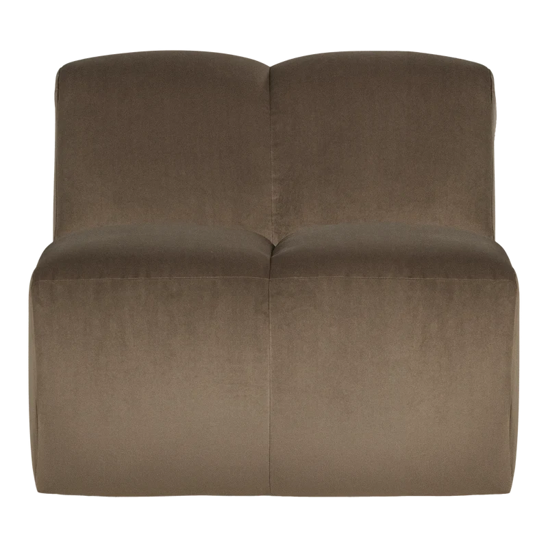 Mojo 1-Sitzer-Element Samt Taupe