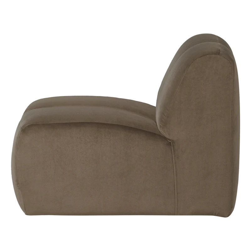 Mojo 1-Sitzer-Element Samt Taupe