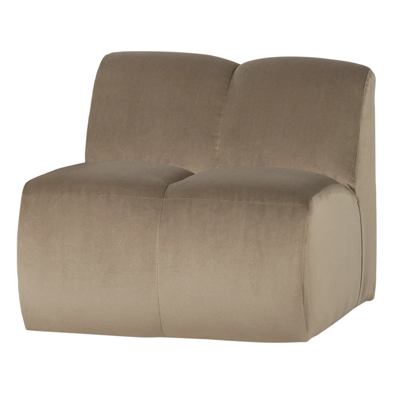 Mojo 1-Sitzer-Element Samt Khaki