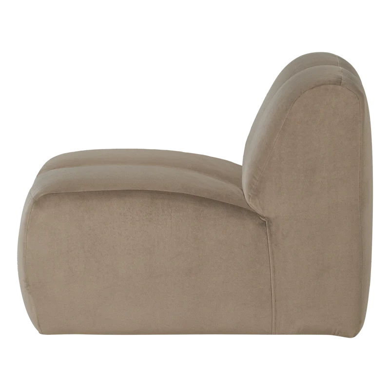 Mojo 1-Sitzer-Element Samt Khaki