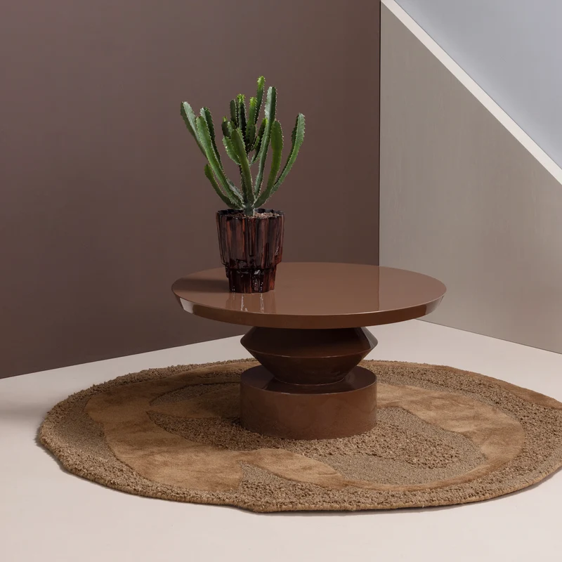 Auren couchtisch holz hochglanz braun