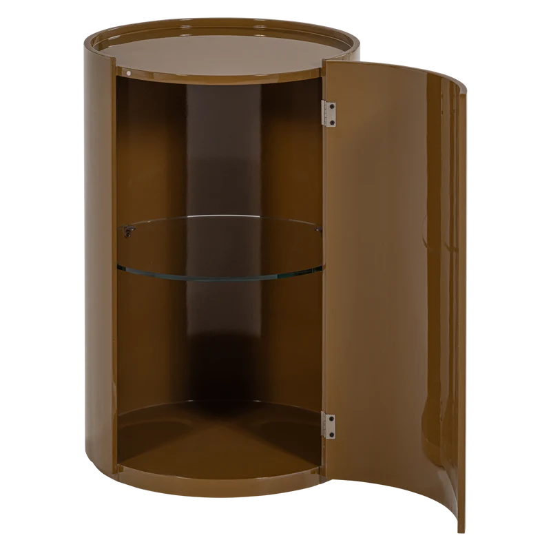 Sera runder schrank 72 x ø45 cm holz glanz honinggelb