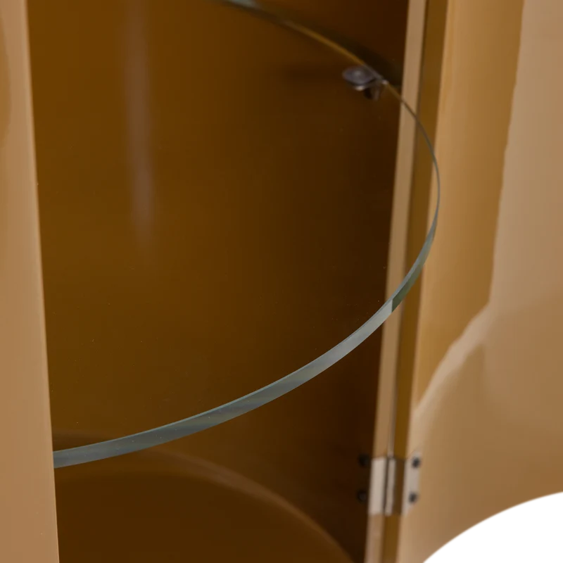 Sera runder schrank 72 x ø45 cm holz glanz honinggelb