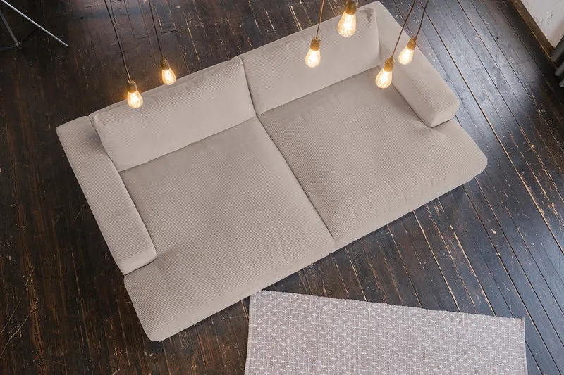 KAWOLA Big Sofa MADELINE Cord taupe