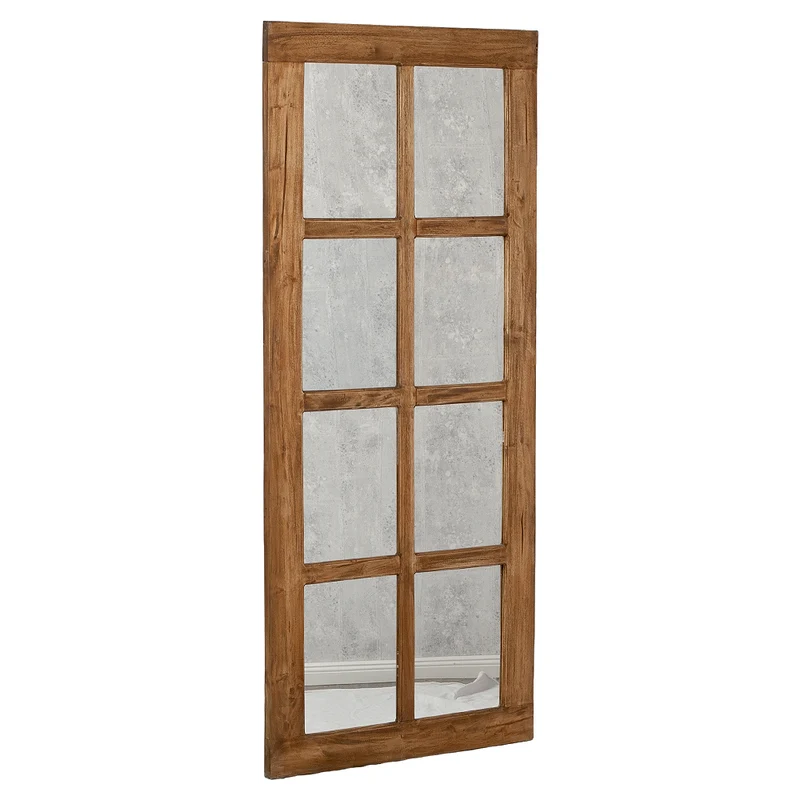 Landhaus Spiegel WINDOW Antik-Natural ca. 180x80cm Holzrahmen