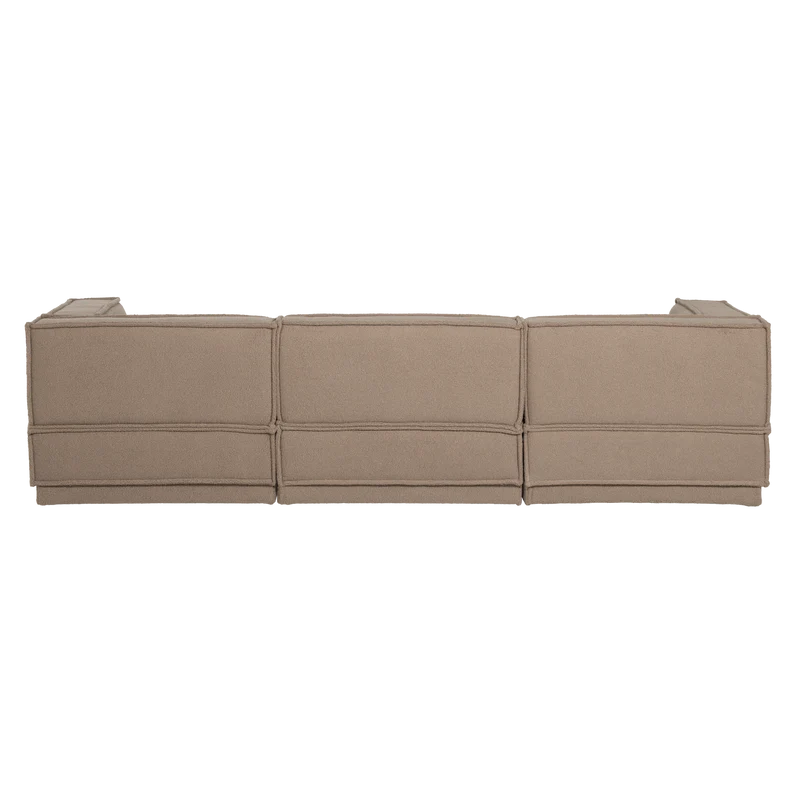 Manu chaise longue sofa links teddy taupe