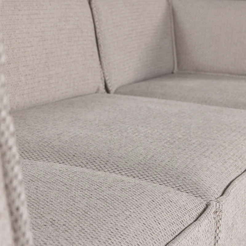Manu chaise longue sofa rechts grob chenille natur