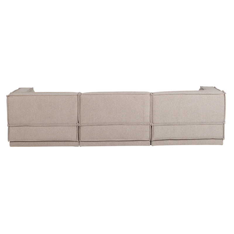 Manu chaise longue sofa links grob chenille natur