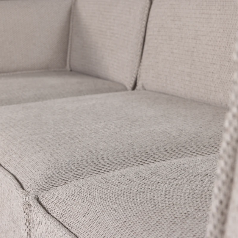 Manu chaise longue sofa links grob chenille natur