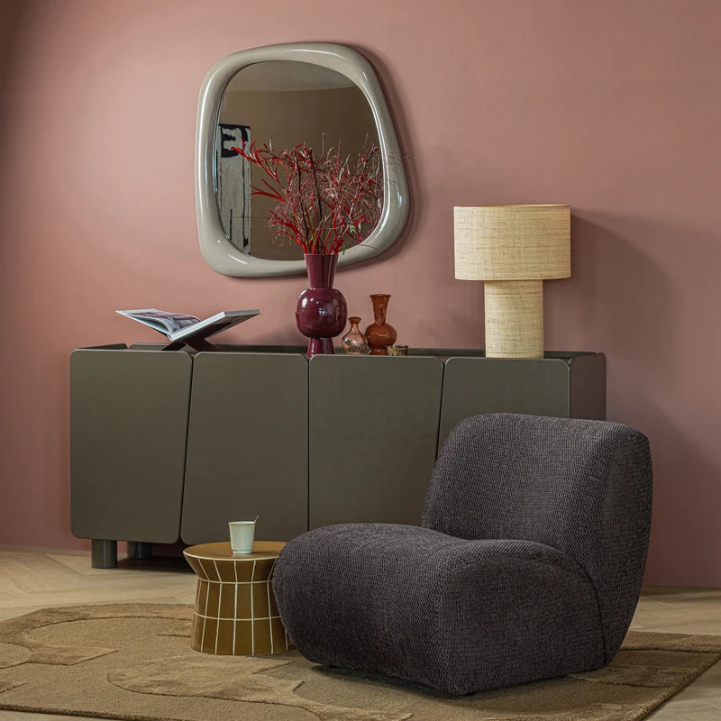 Nomu sessel grob chenille antraciet