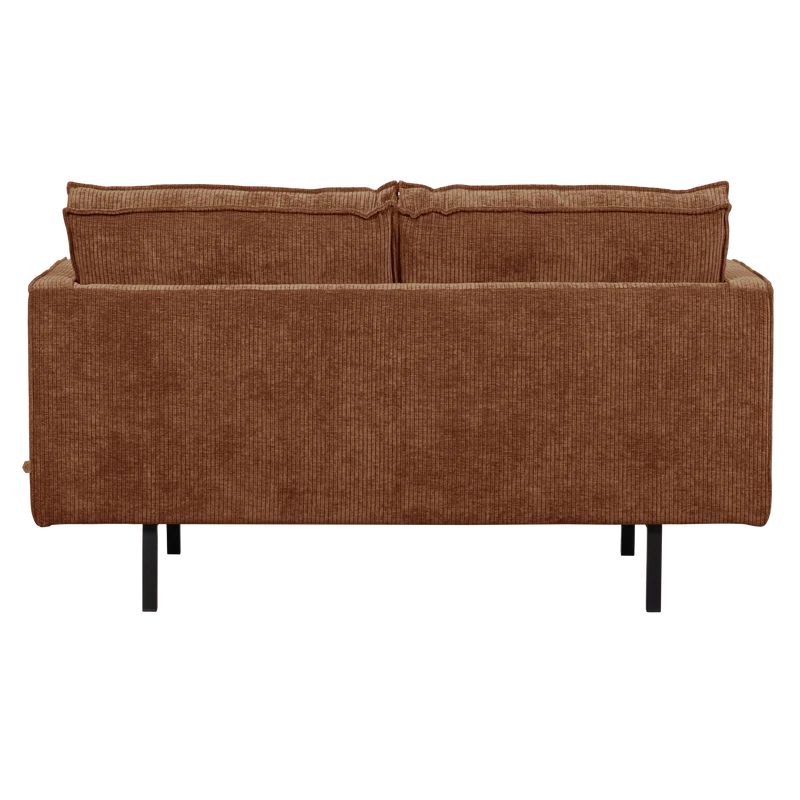 Rodeo 2-Sitzer-Sofa gerippter rostbraun