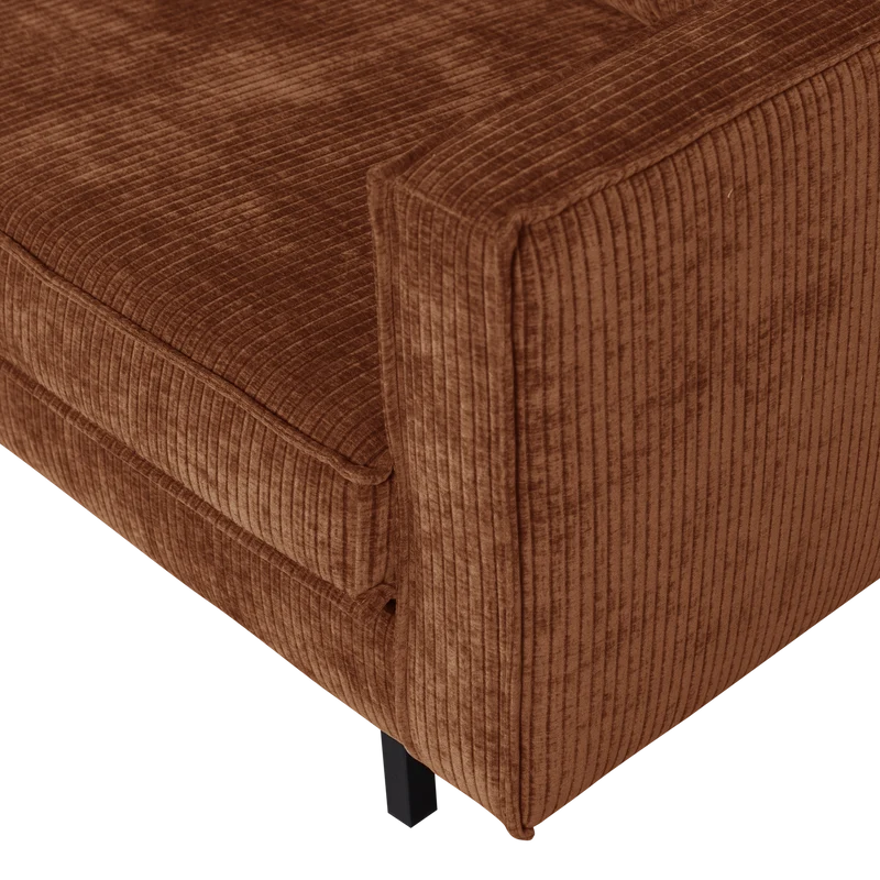Rodeo 2-Sitzer-Sofa gerippter rostbraun