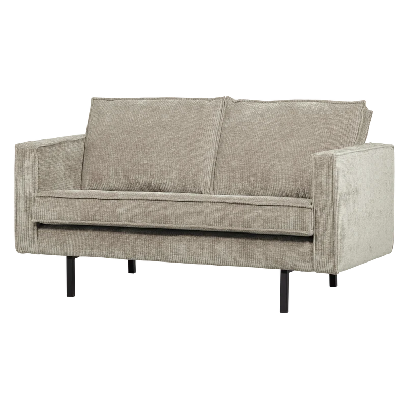 Rodeo 2-Sitzer-Sofa gerippter dunkler sand