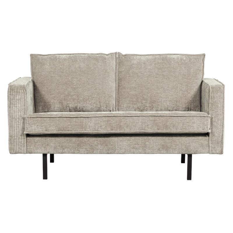 Rodeo 2-Sitzer-Sofa gerippter dunkler sand