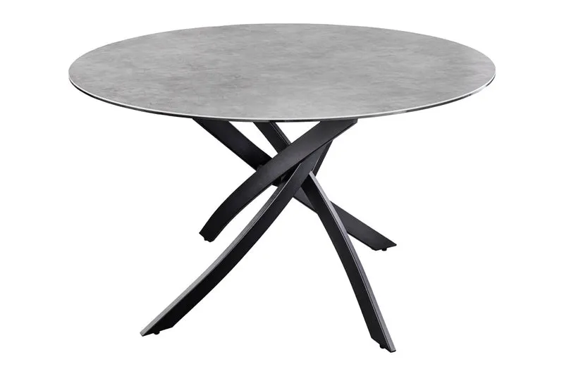 Design Esstisch AMICA 120cm anthrazit Beton-Optik Keramik