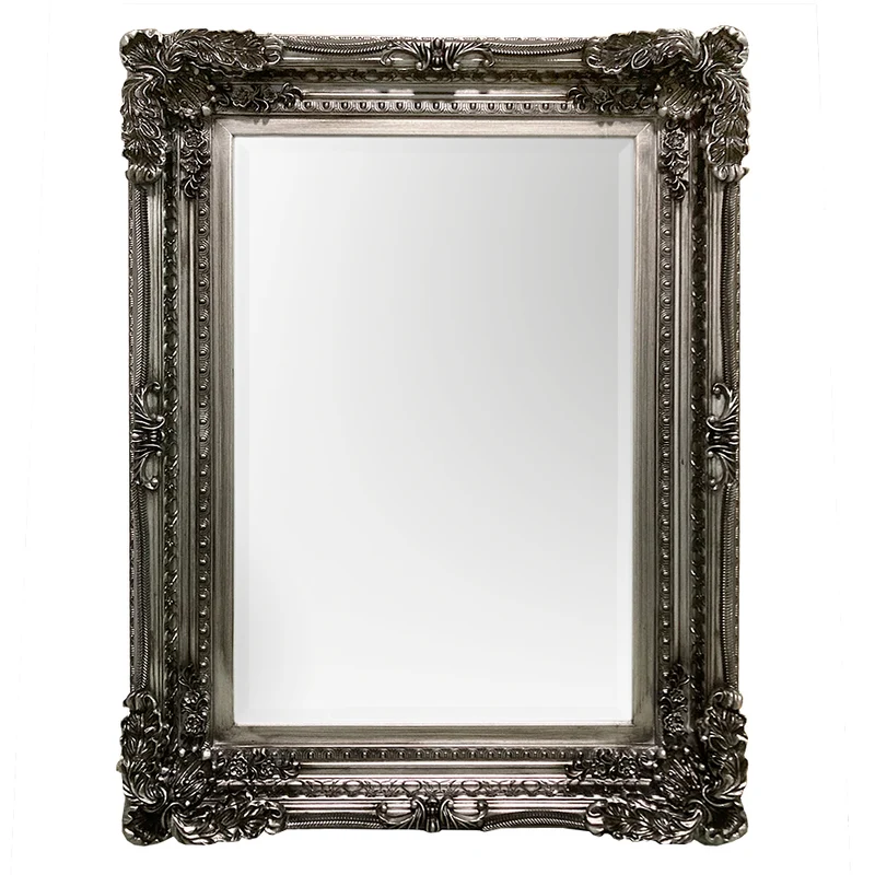 Barock Wandspiegel GROTA Antik-Silber ca.120x88cm Holzrahmen