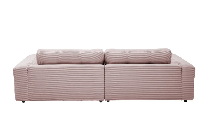 KAWOLA Sofa MIKA Ecksofa Cord rosa