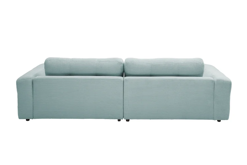 KAWOLA Sofa MIKA Ecksofa Cord hellblau