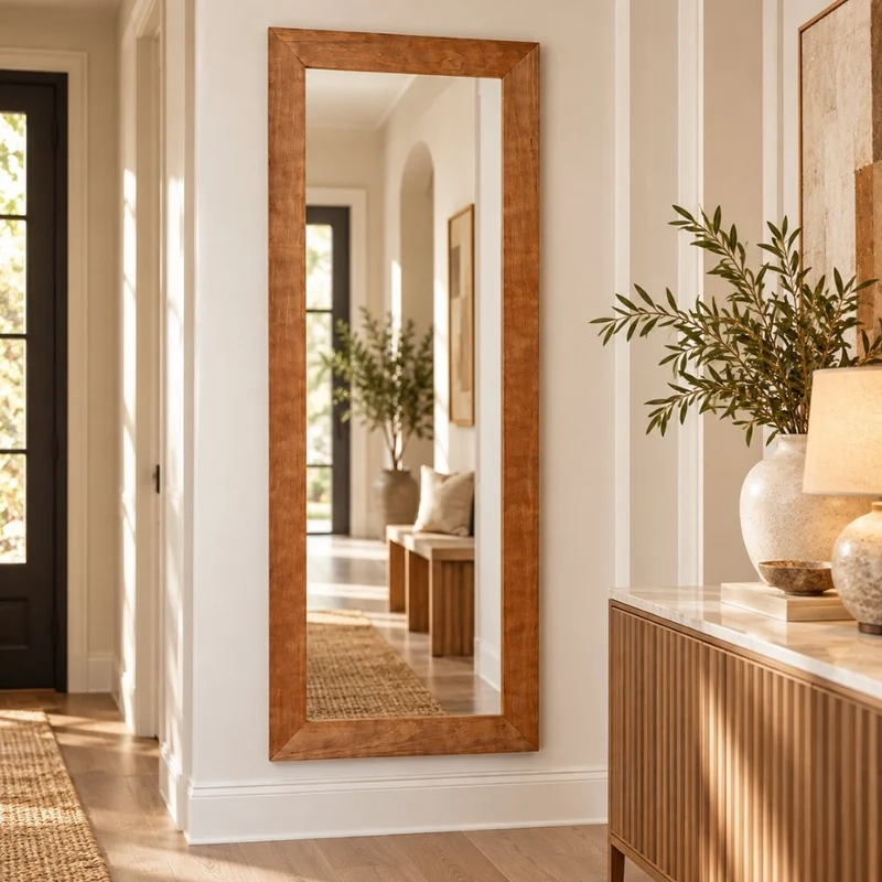 Massivholz Wandspiegel MADEIRA Natural 180x70cm Spiegel
