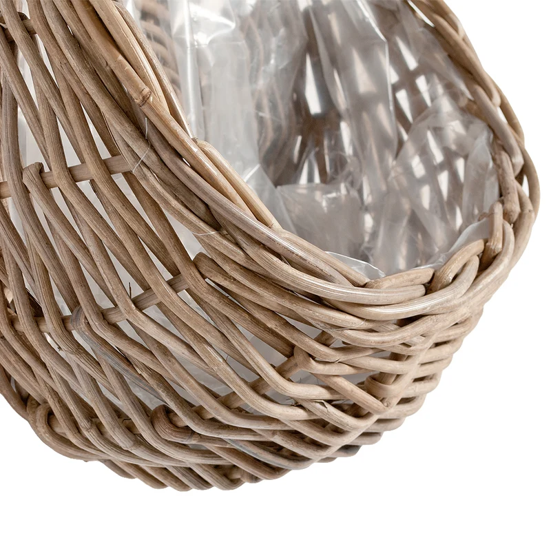 Hängepflanzkorb PORUN-Big Natural Rattan