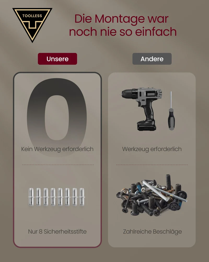 TV-Schrank für Fernseher bis 60 Zoll – modern Schwarz/Weiß mit Glastür – werkzeuglose Montage – TV-Lowboard mit Stauraum