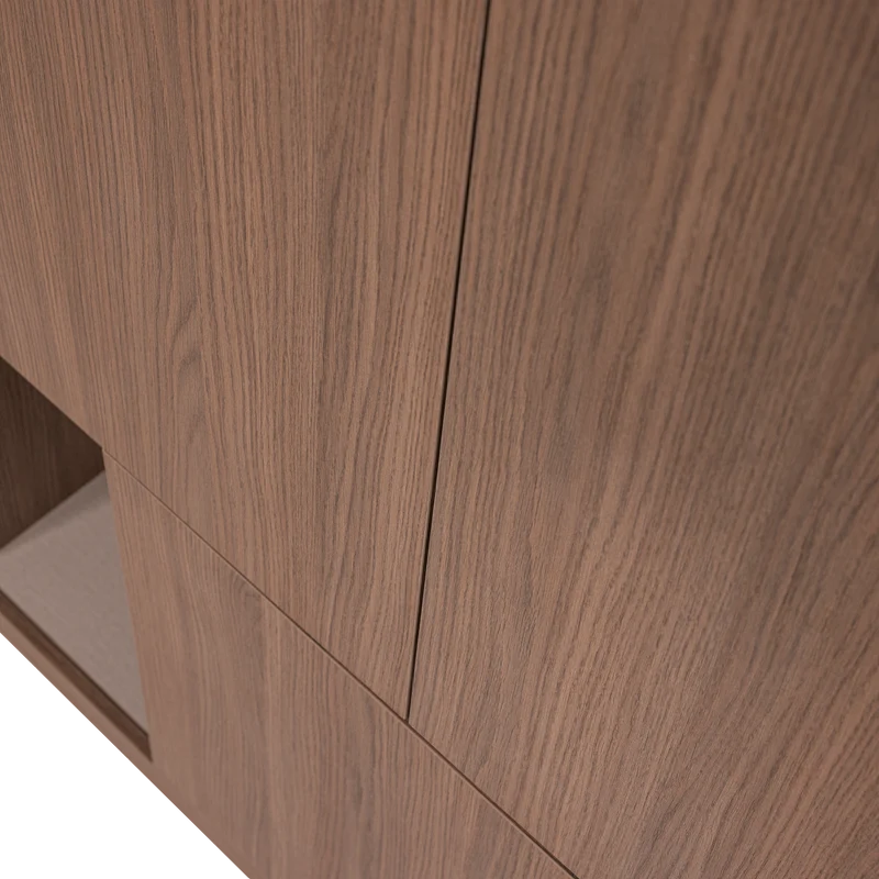Build ablageschrank 80 cm eichendekor braun