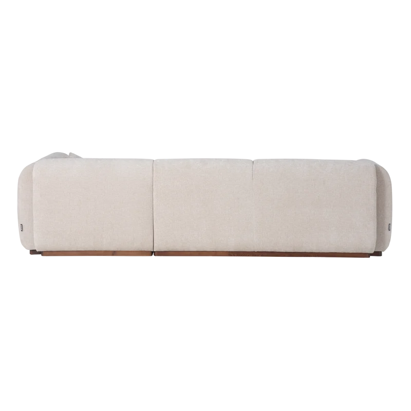 Brenvo eckbank rechts structure velvet sand