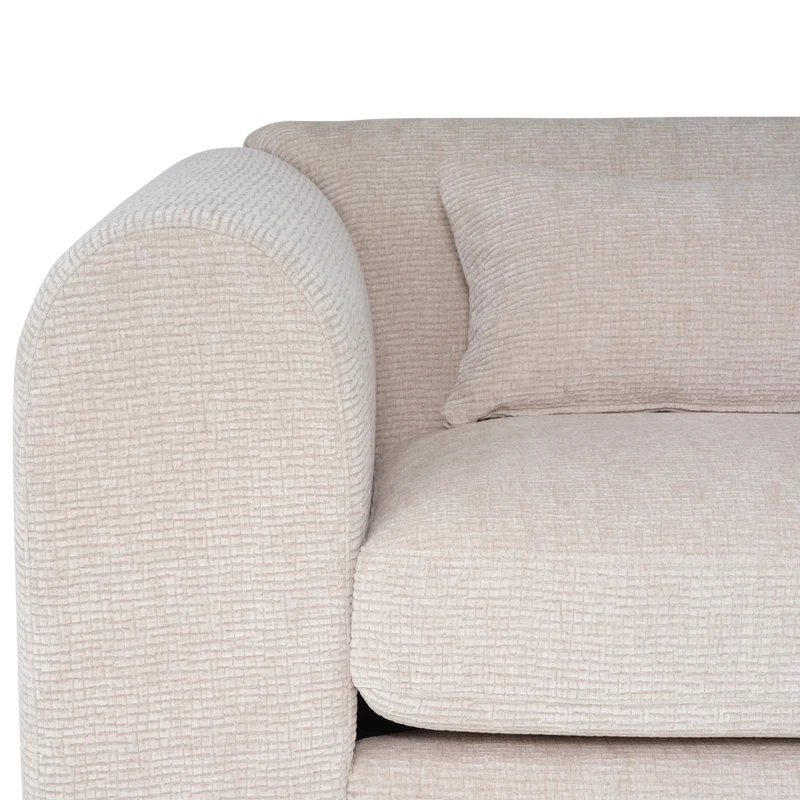 Brenvo eckbank rechts structure velvet sand