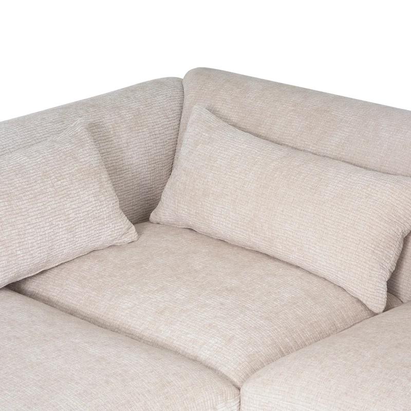 Brenvo Eckbank links Structure Velvet Sand