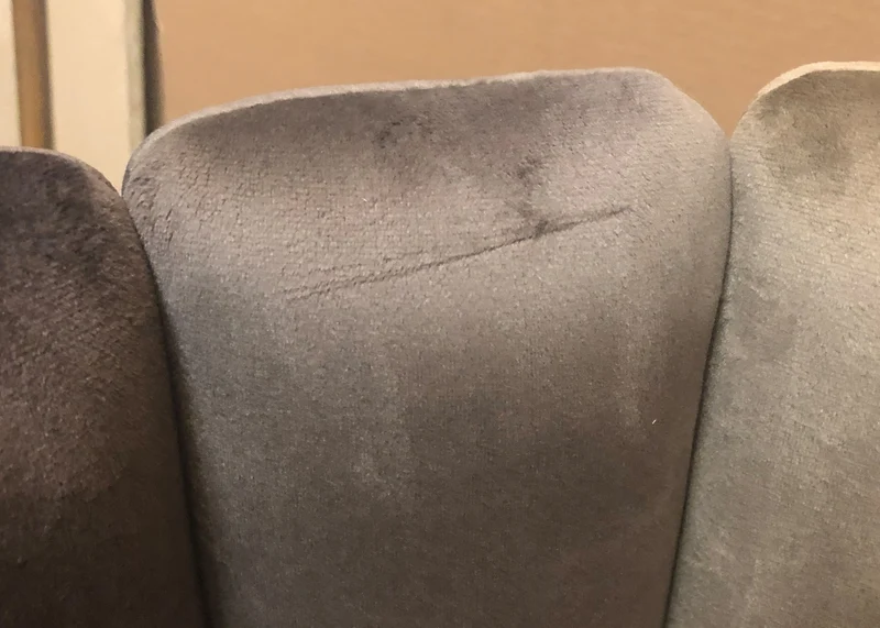 B-Ware KAWOLA Sessel MINGO Bezug Velvet grün