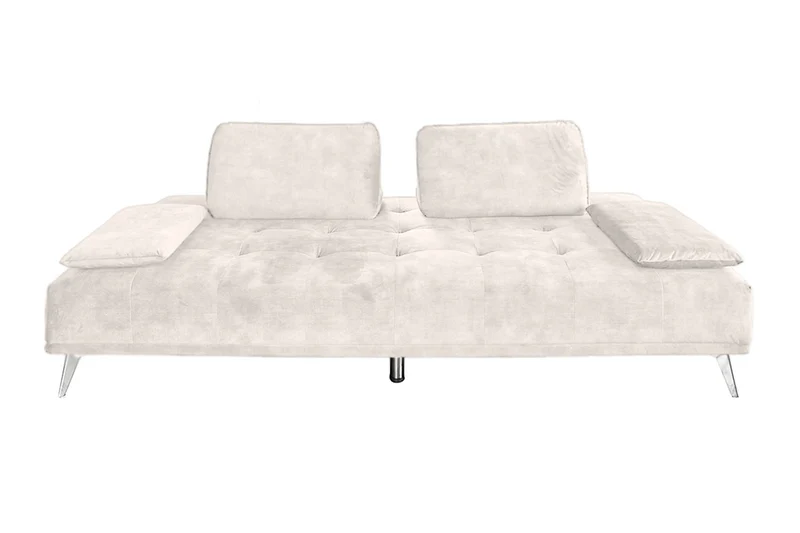KAWOLA Sofa WIOLO Schlafsofa Daybed velvet cremeweiß