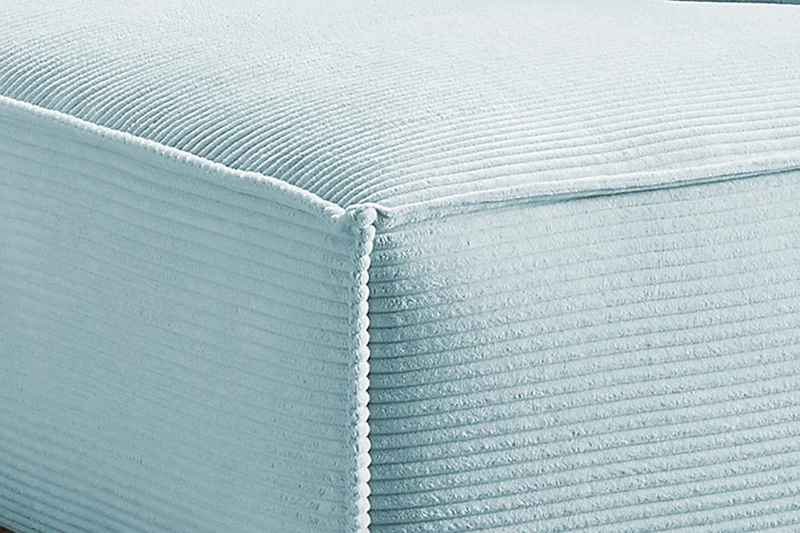 KAWOLA Sofa SAMU Ecksofa Cord hellblau