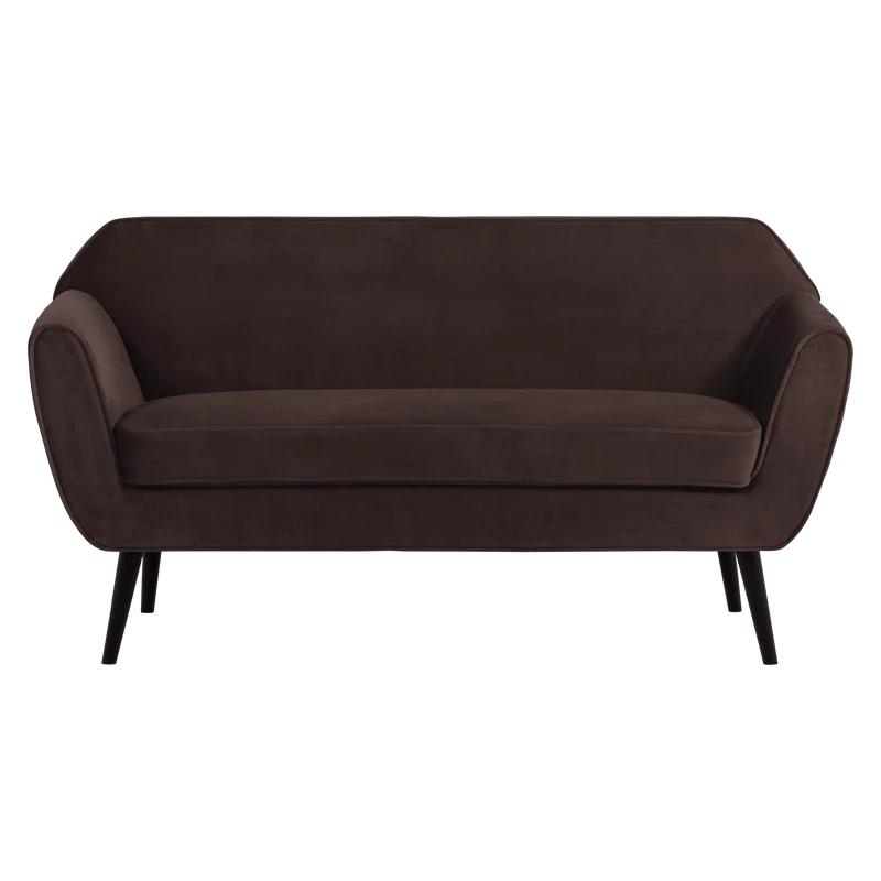 Rocco sofa 150 cm samt dunkelbraun
