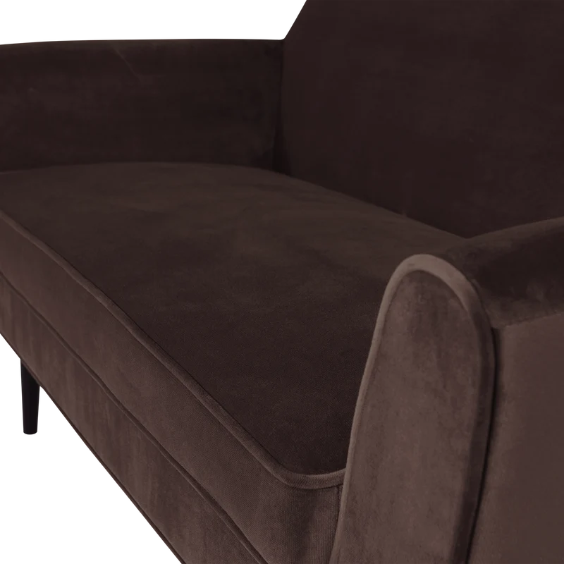 Rocco sofa 150 cm samt dunkelbraun