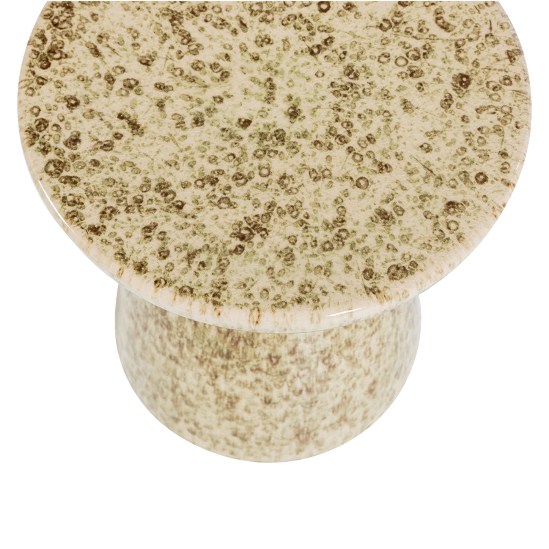 Fleck beistelltisch ø35x43 cm keramik hellbraun melange
