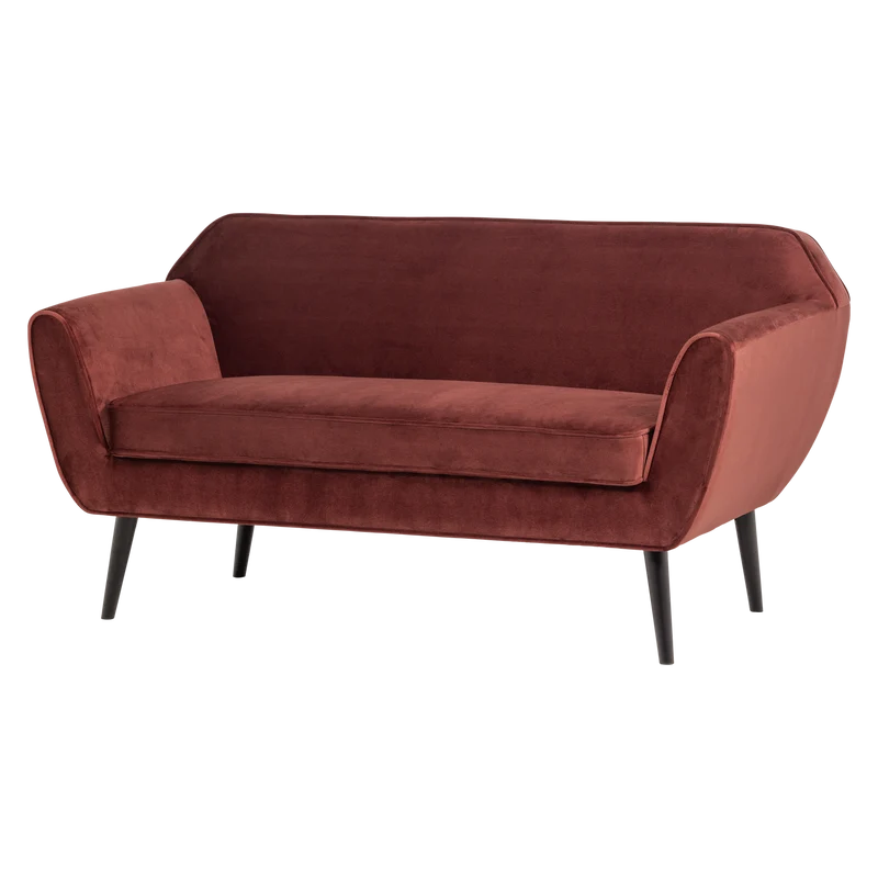 Rocco sofa 150 cm samt bordeauxrot