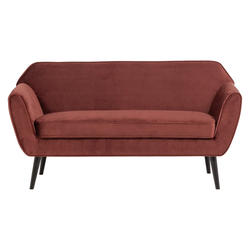 Rocco sofa 150 cm samt bordeauxrot